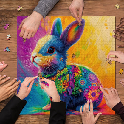 Rainbow Bunny Jigsaw Puzzle 1000 Pieces