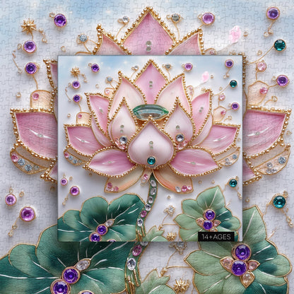 Crystal Lotus Jigsaw Puzzle 1000 Pieces