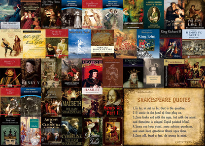 Shakespeare Book Jigsaw Puzzle 1000 Pieces