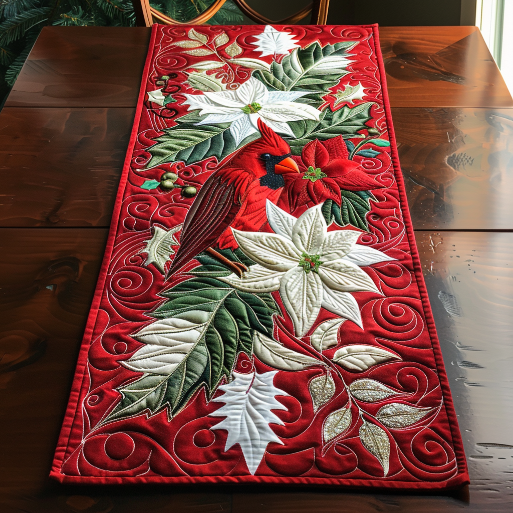 Scarlet Perch Quilted Table Runner NCU0DK084