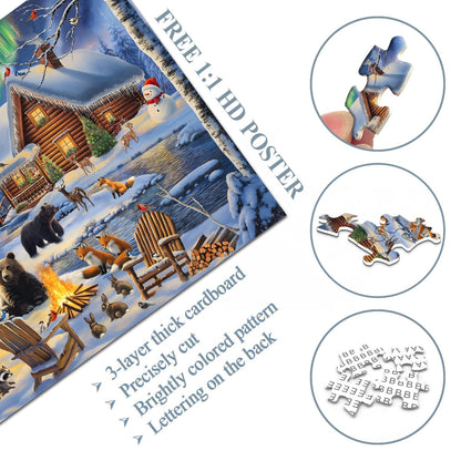 Christmas Animal Party Jigsaw Puzzle 1000 Pieces