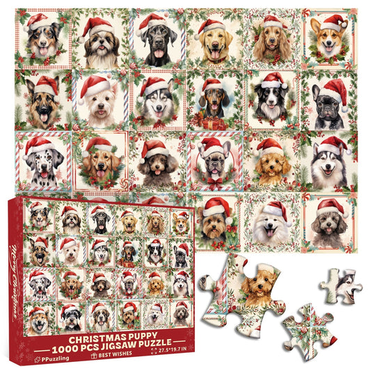 Christmas Puppy Jigsaw Puzzles 1000 Pieces