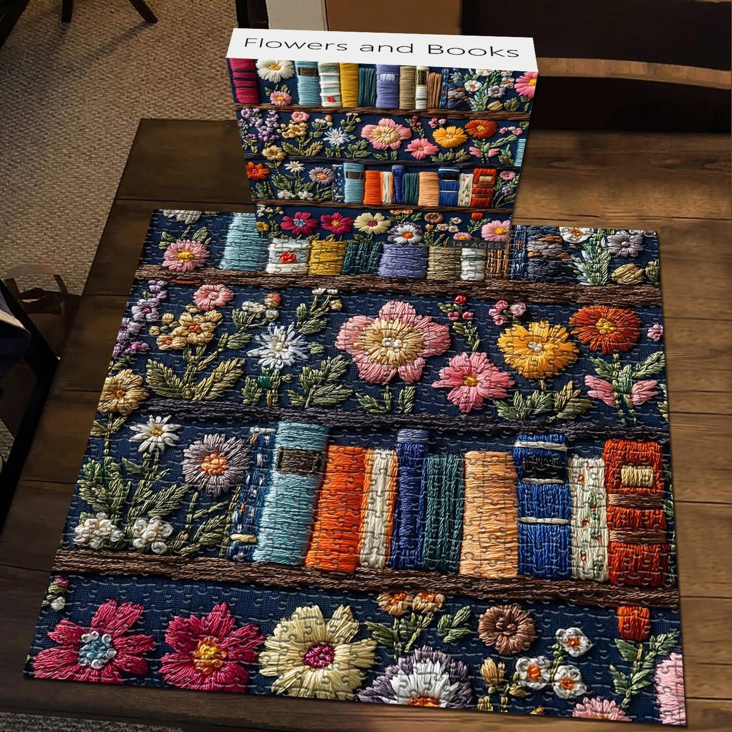 Flowers and Books Jigsaw Puzzle 1000 Pieces