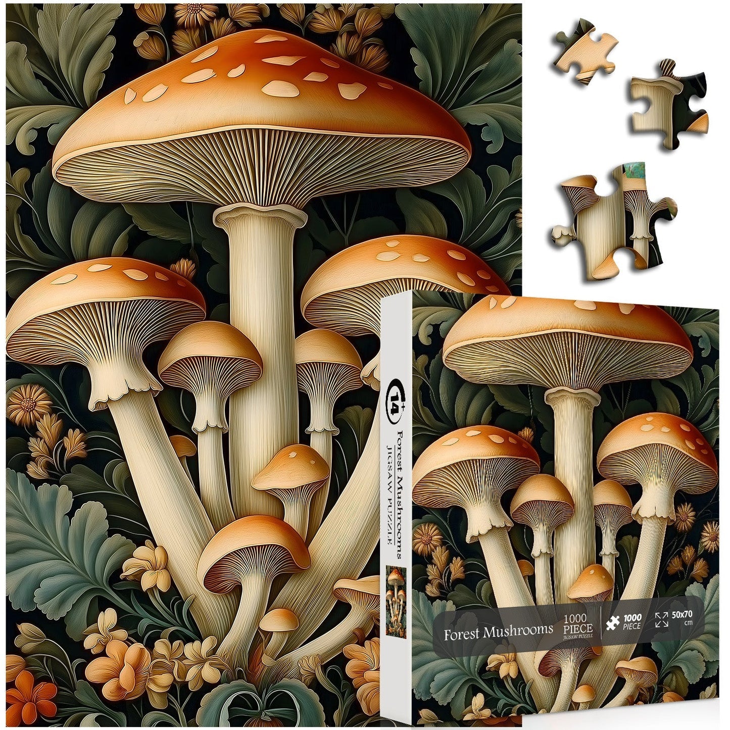 Forest Mushrooms Jigsaw Puzzle 1000 Pieces