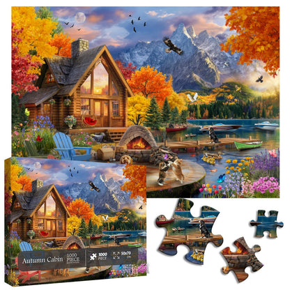 Autumn Cabin Jigsaw Puzzle 1000 Pieces