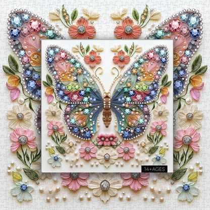 Jewels of the Fluttering Wings Jigsaw Puzzle 1000 Pieces