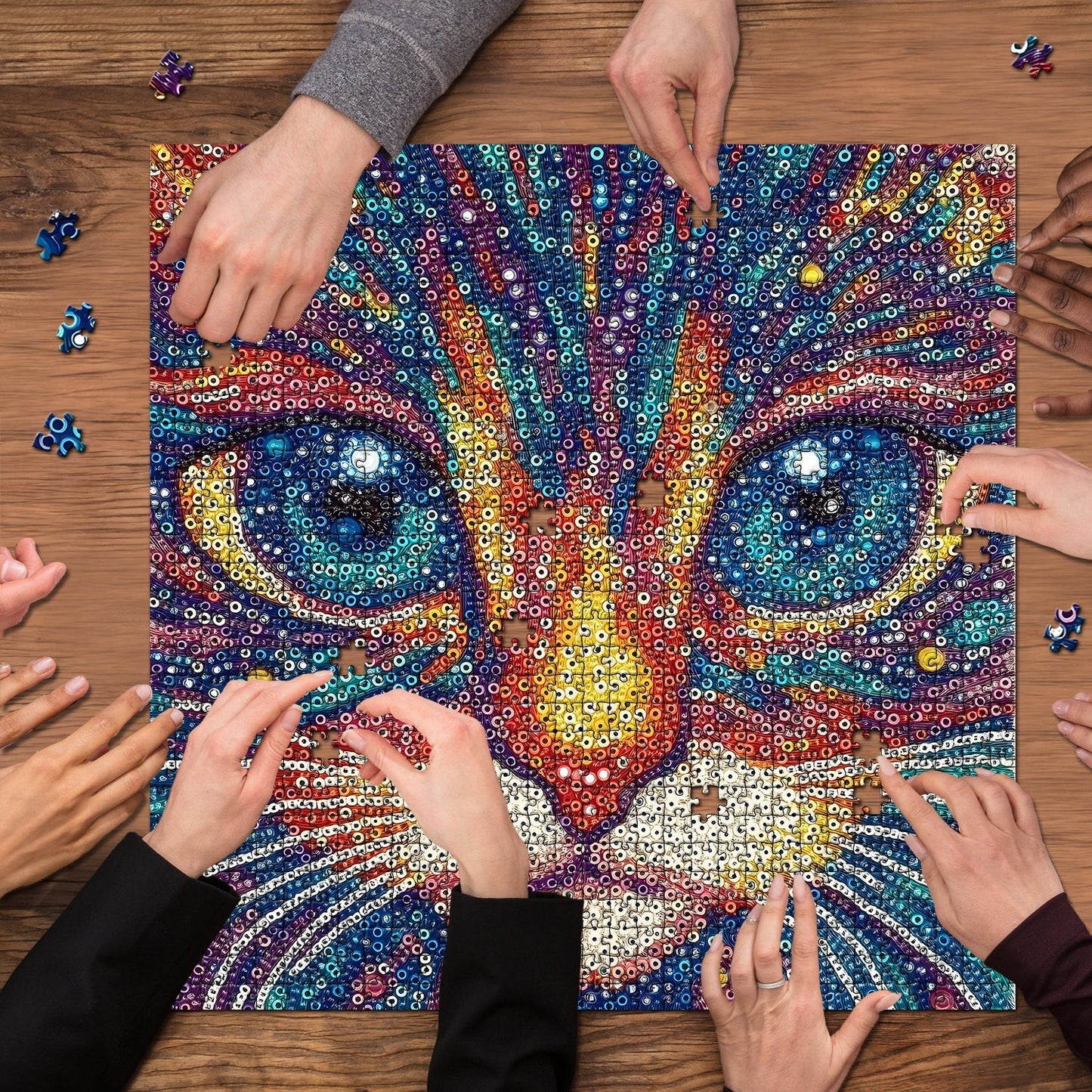 Mystic Cat Face Jigsaw Puzzle 1000 Pieces