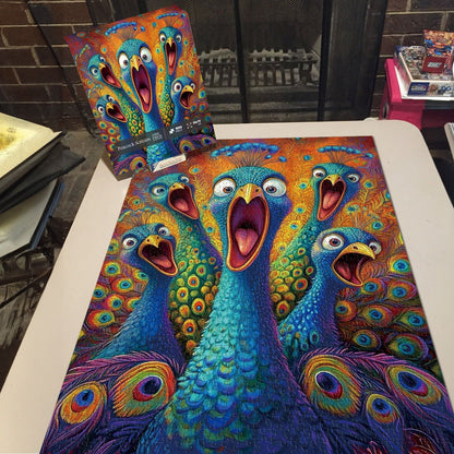 Peacock Scream Jigsaw Puzzle 1000 Pieces