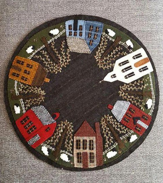 Houses CLA040124379 Quilted Round Mat