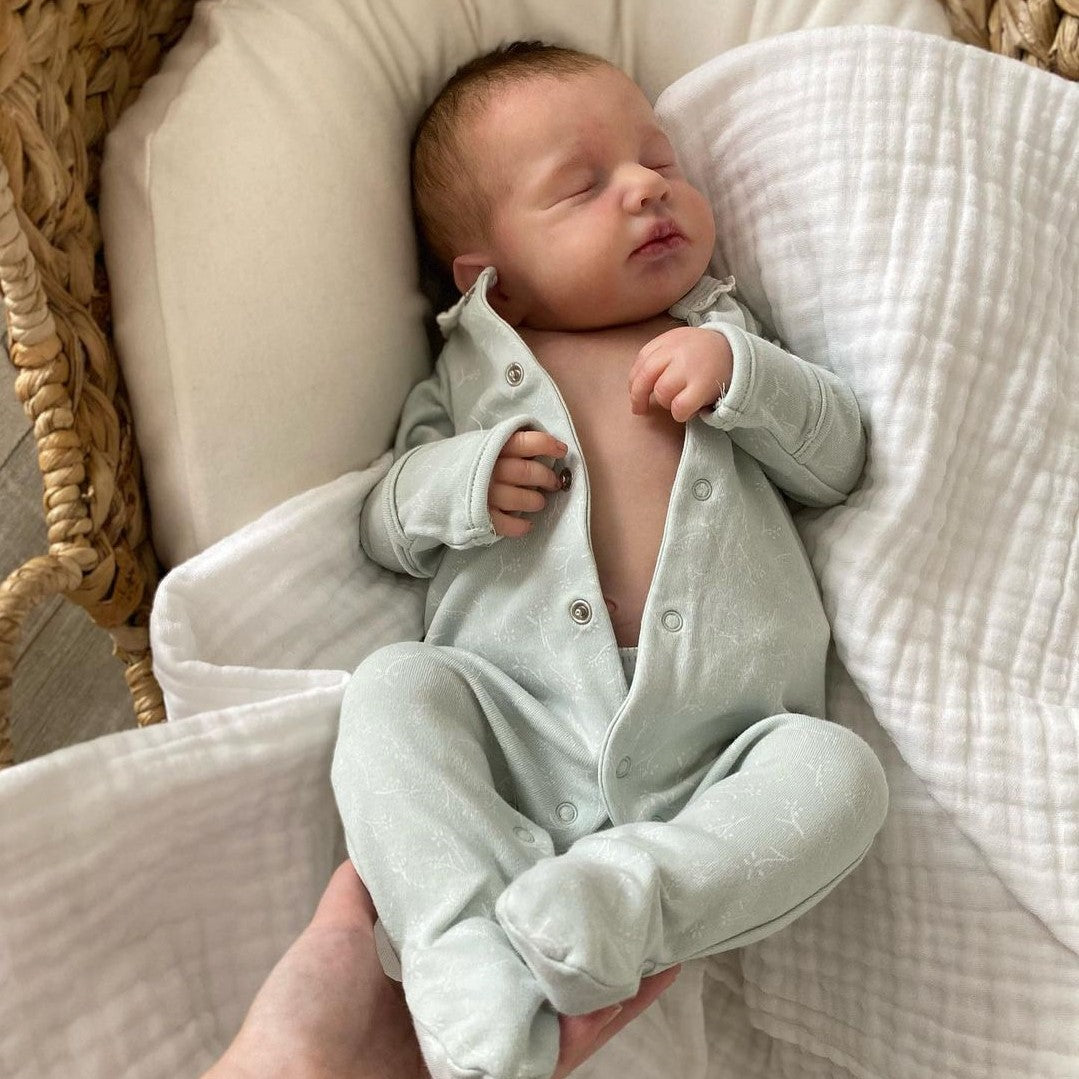 12"&16"Full Body Silicone Bendable Reborn Doll Baby Boy Charles, Soft Touch Stress Relief for Adults and Kids By Dollreborns