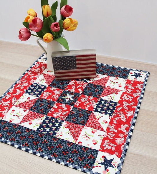 Patriotic Star CLA120324077 Quilted Placemats