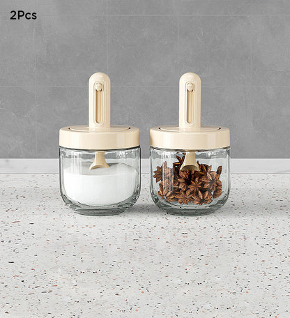 Retractable Bottle-Tight Glass Seasoning Jar F123