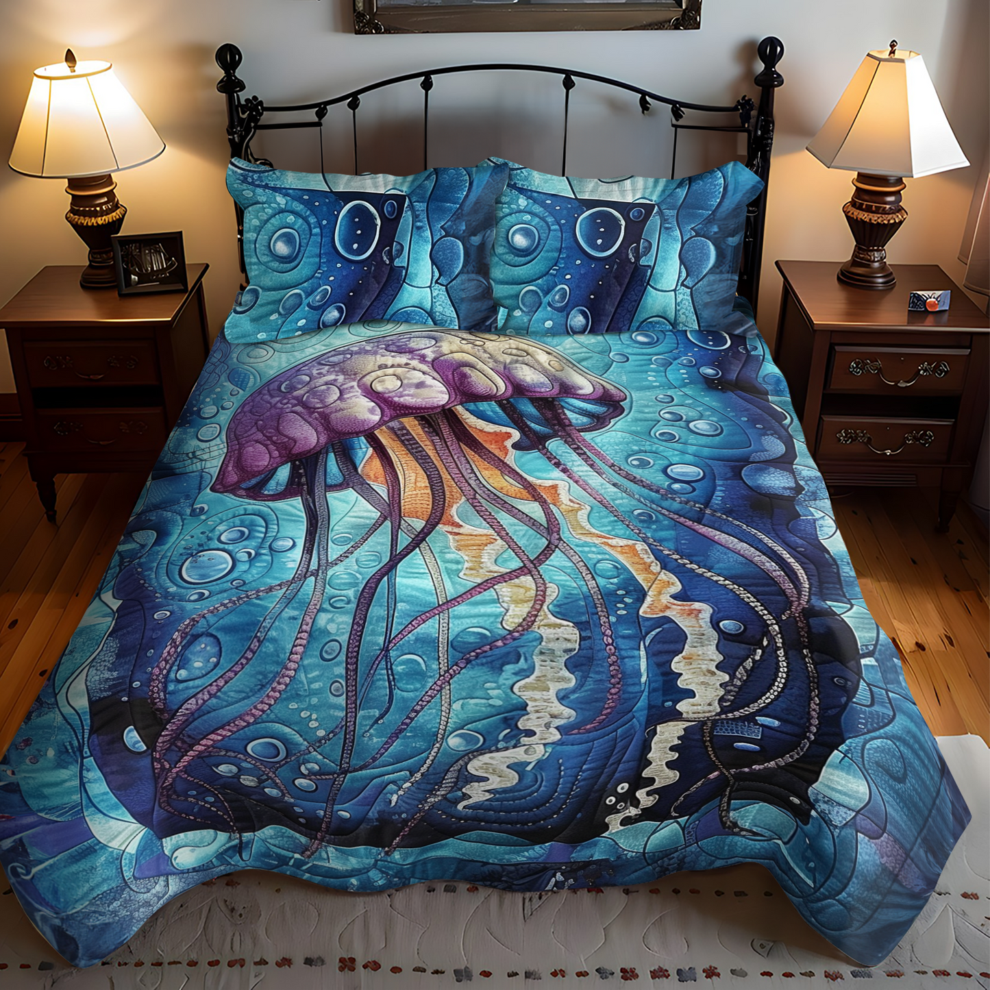 Ocean Whispers 3-Piece Quilted Bedding Set NCU0DK284