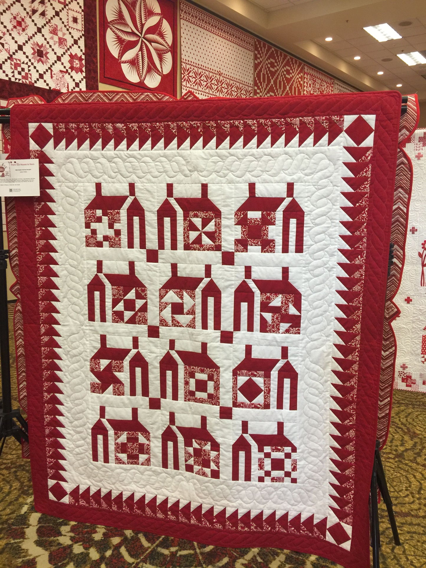 Red Houses CLDY040724149 Quilt Blanket