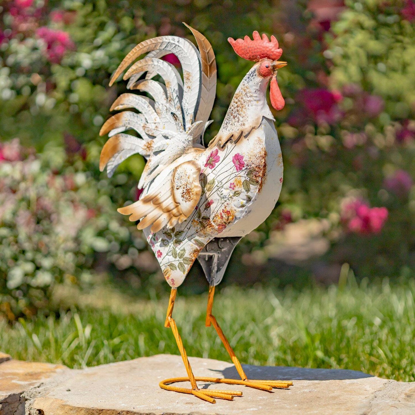 Assorted Iron Rooster Figurines