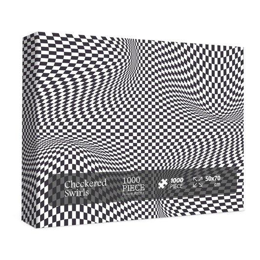 Black & White Checkered Jigsaw Puzzle 1000 Pieces