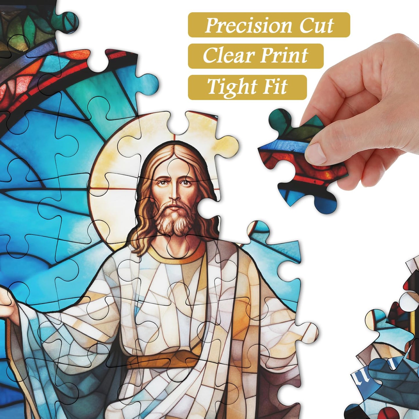 Stained Glass Jesus Christ Jigsaw Puzzle 1000 Pieces