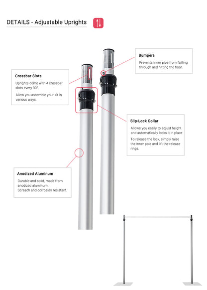 12′ x 12′ | 2 Tier Pipe & Drape Backdrop Hardware Kit