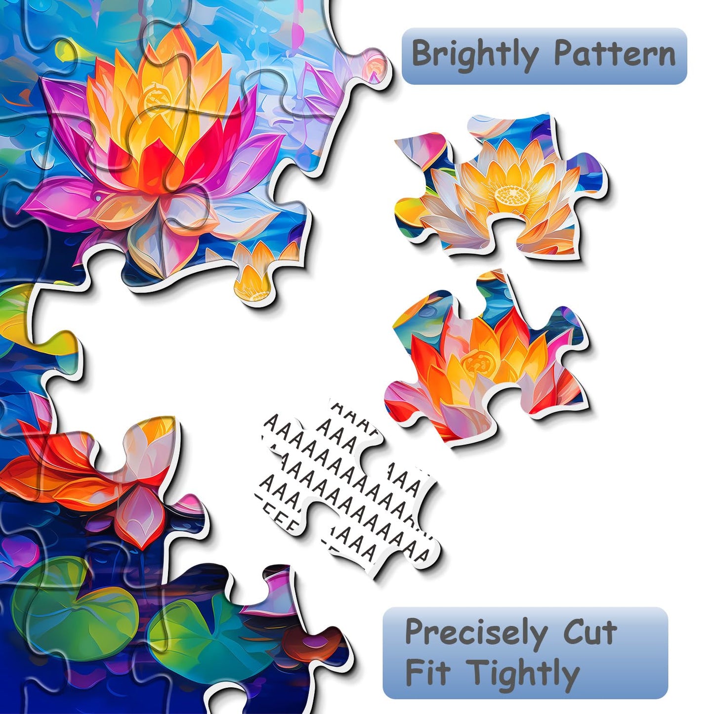 Rainbow Lotus Jigsaw Puzzle 1000 Pieces