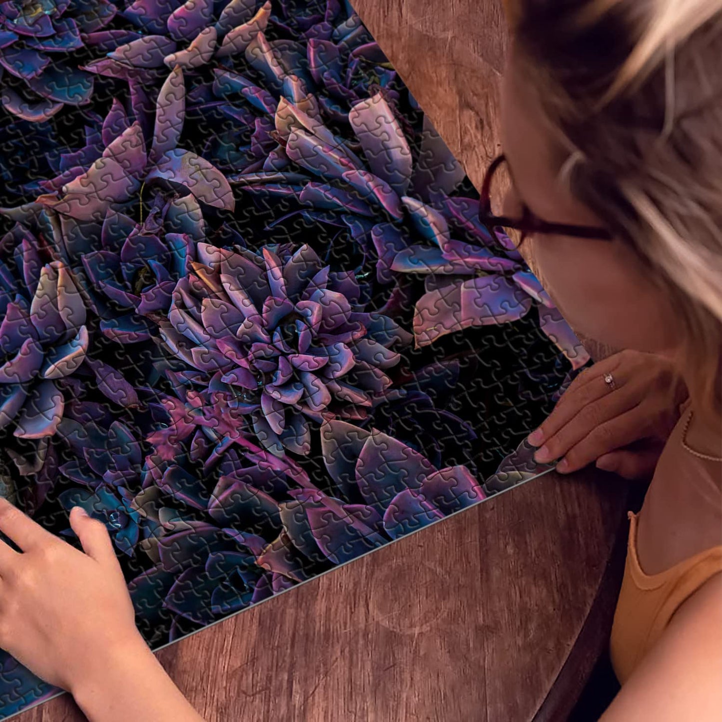 Impossible Purple Succulent  Jigsaw Puzzle 1000 Pieces