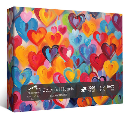 Colorful Heart Shaped Jigsaw Puzzle 1000 Pieces