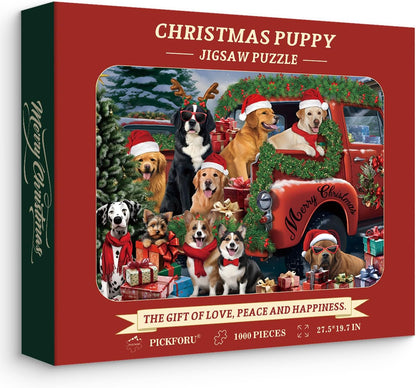 Christmas Puppy Jigsaw Puzzle 1000 Pieces