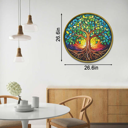 Stained Glass Colorful Tree of Life Jigsaw Puzzle 1000 Pieces