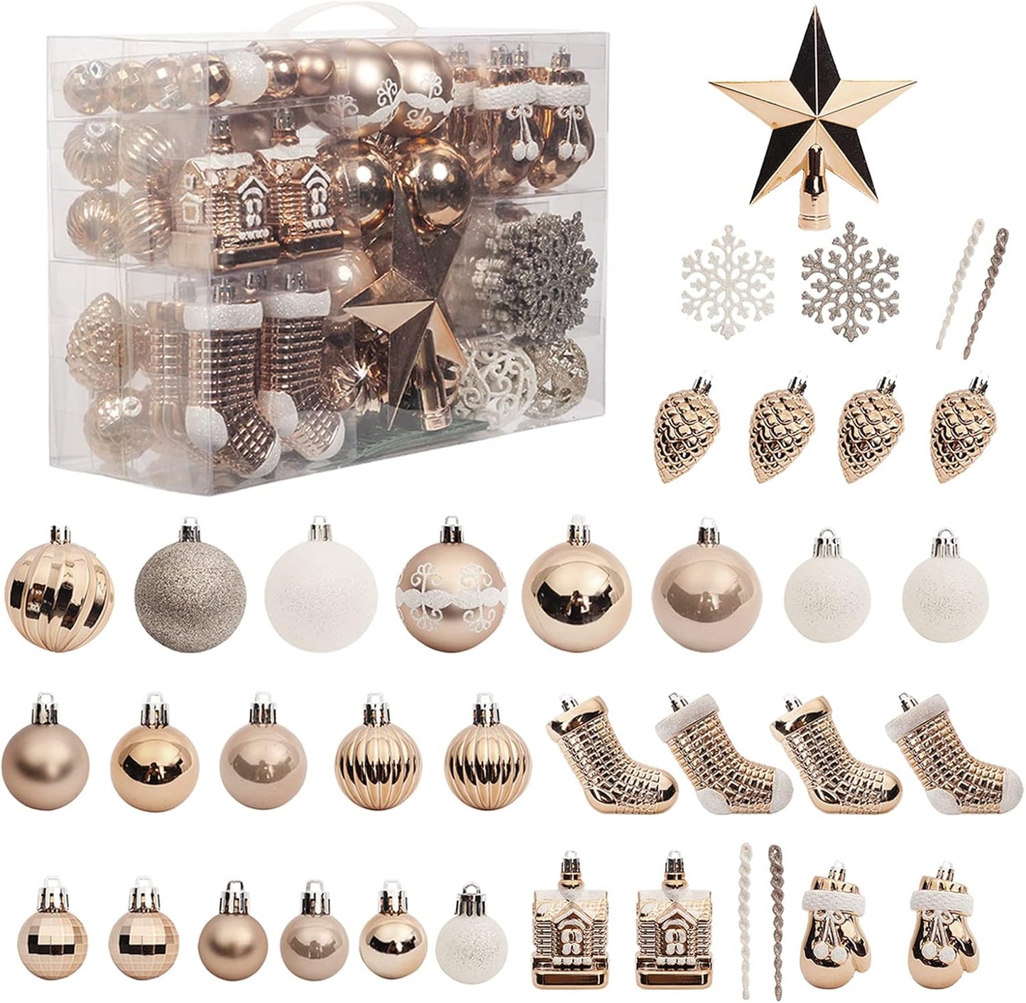 132 pcs Christmas Tree Decoration Set