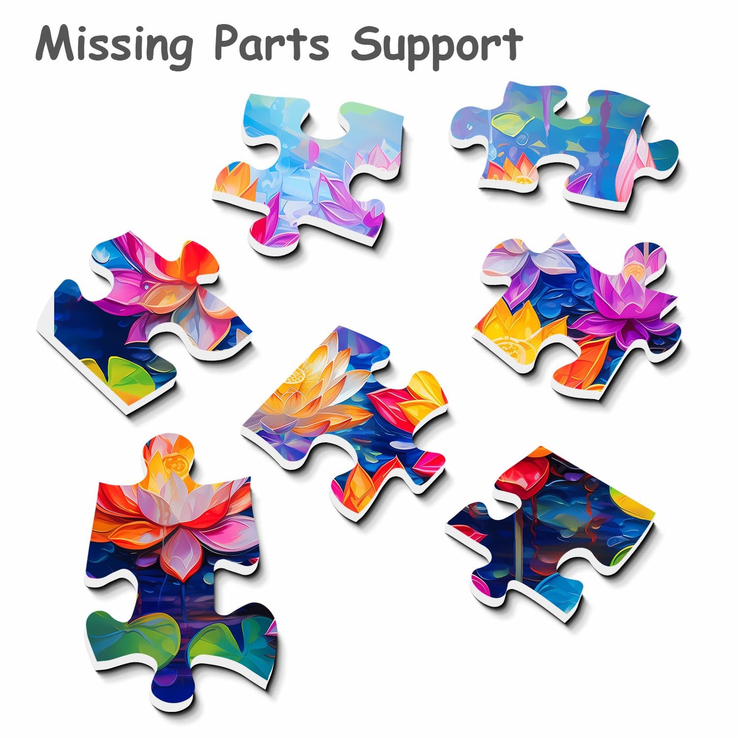 Rainbow Lotus Jigsaw Puzzle 1000 Pieces