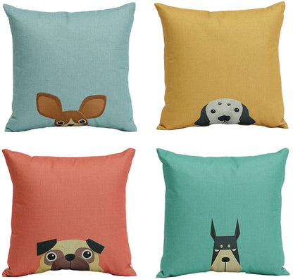 Cartoon Dog Cushion Covers