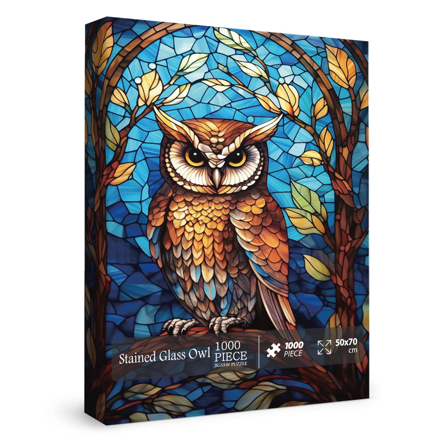 Stained Glass Owl Jigsaw Puzzle 1000 Pieces