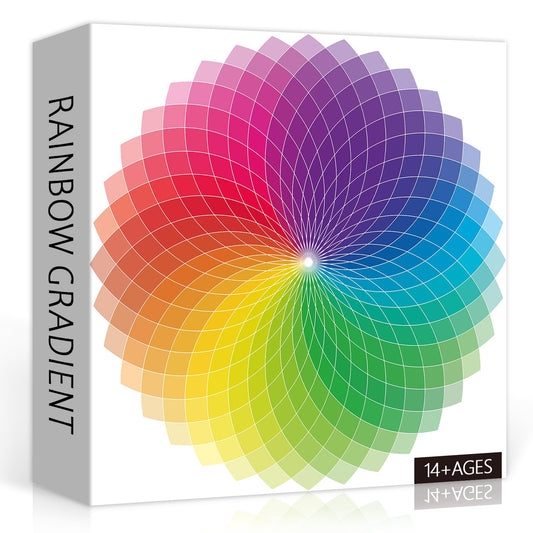 Round Color Gradient Impossible Jigsaw Puzzle 1000 Pieces