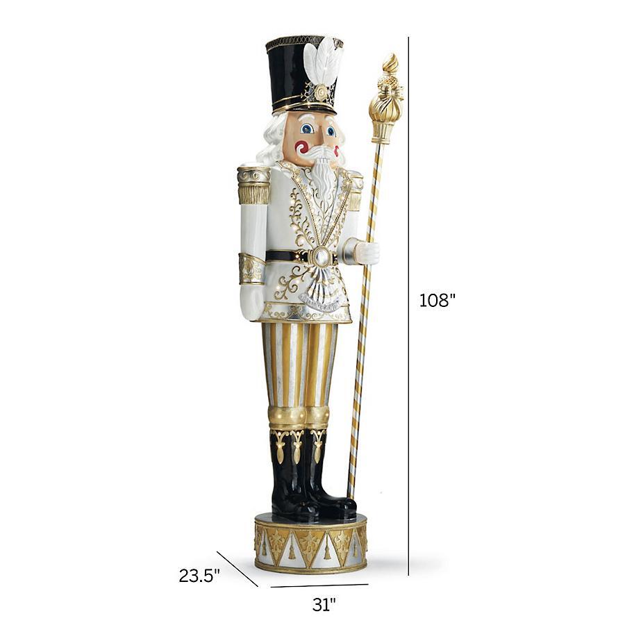 9' LED Giant Metallic Nutcracker