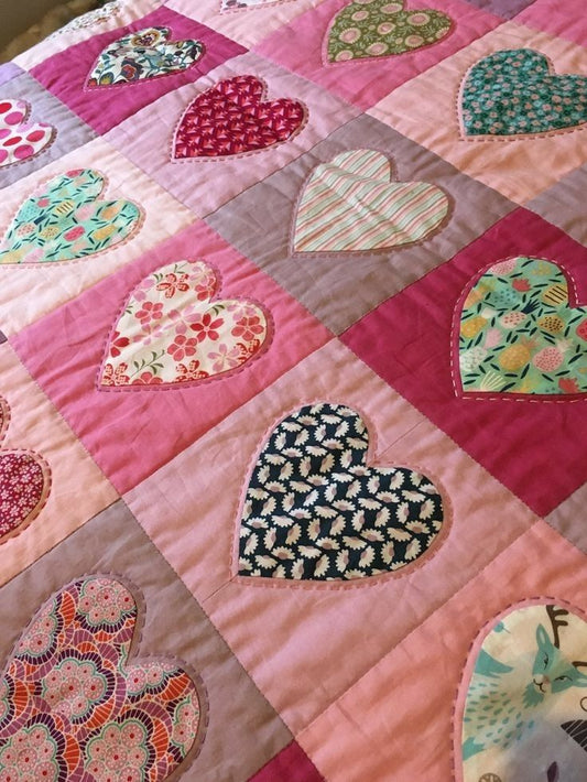 Heart CLA080424001 Quilt Blanket