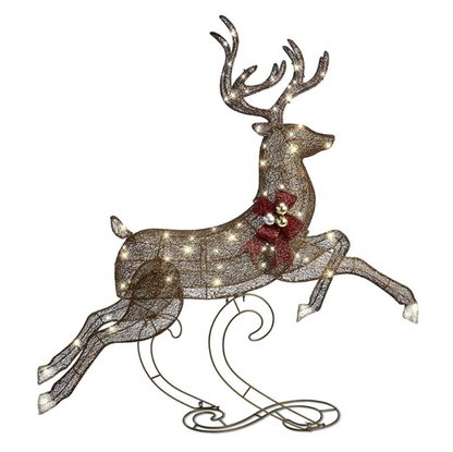 Choreographed Illuminated Galloping Reindeer(Three-Piece Set)