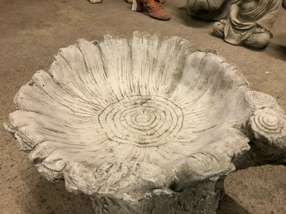 Stunning Stone Tree Stump Garden Bird Bath