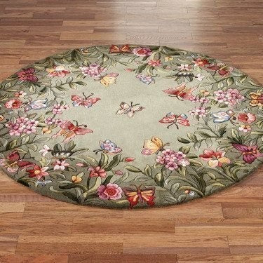 Butterfly Garden CLA070806 Round Area Rug