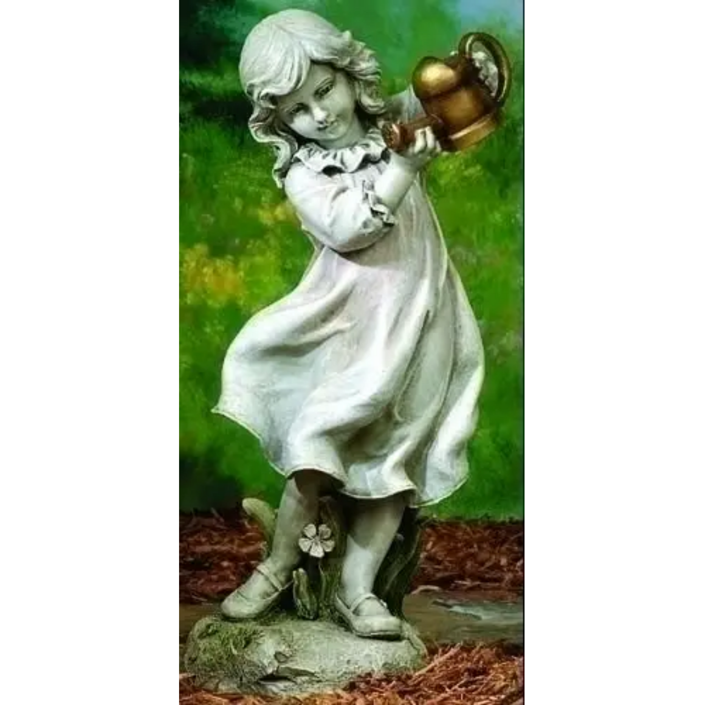 Little Girl Holding Watering Can Large Size Garden Figure