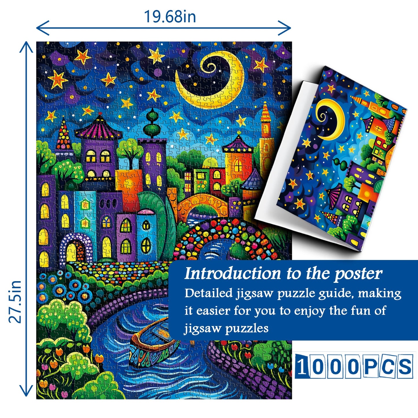 Colorful Village Jigsaw Puzzle 1000 Pieces