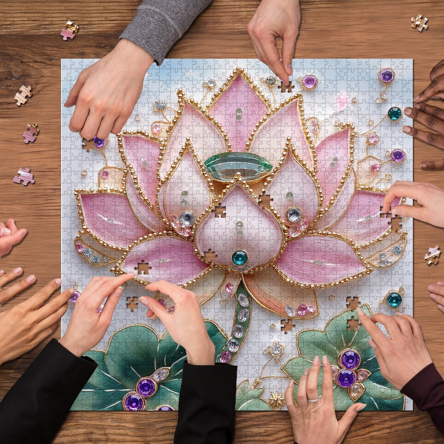 Crystal Lotus Jigsaw Puzzle 1000 Pieces