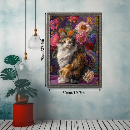 Cat and Flowers Jigsaw Puzzle 1000 Pieces