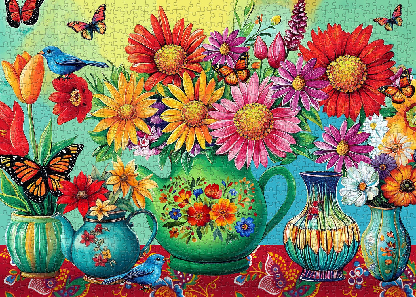 Colorful Flowers Jigsaw Puzzle 1000 Pieces