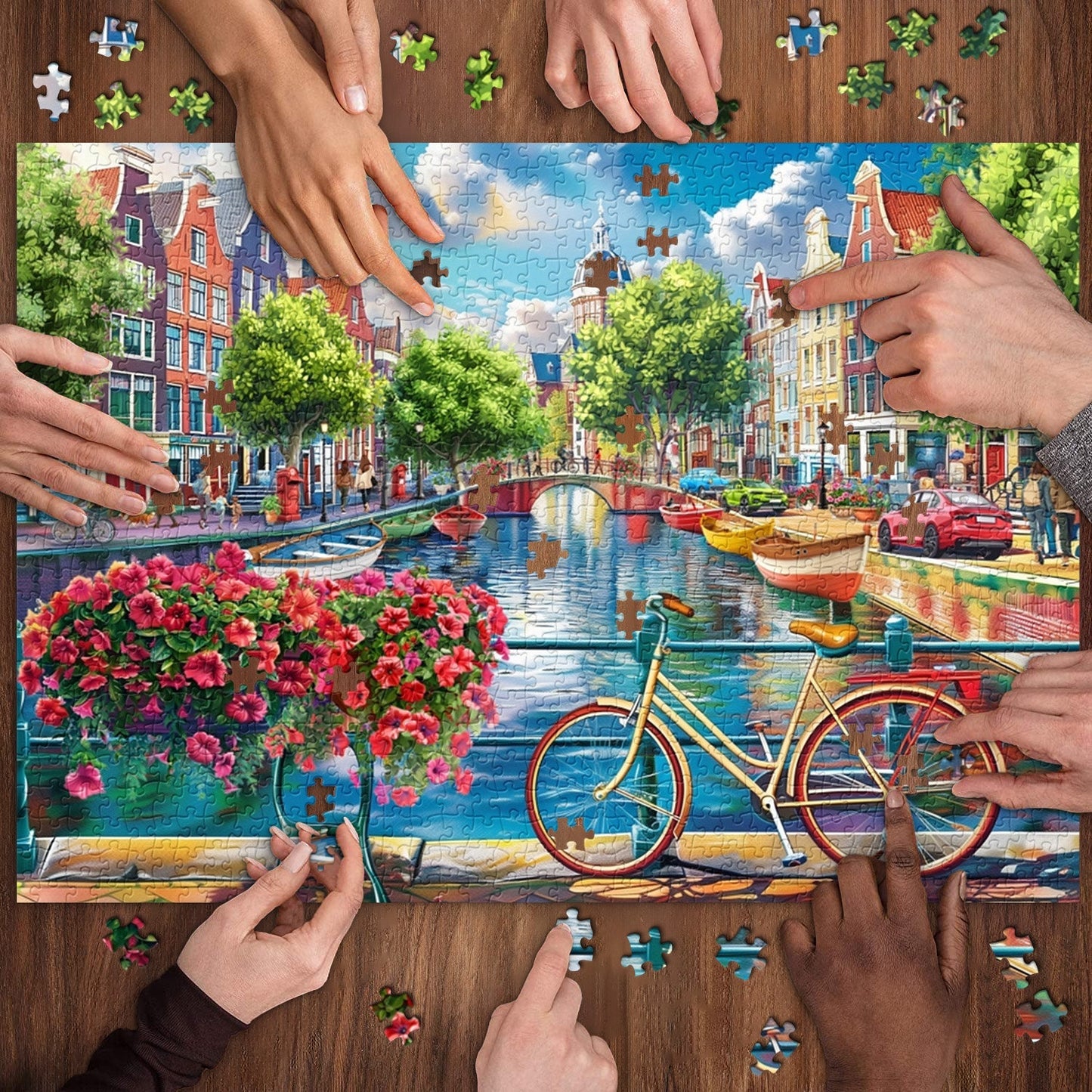 Charming Canal Jigsaw Puzzle 1000 Pieces