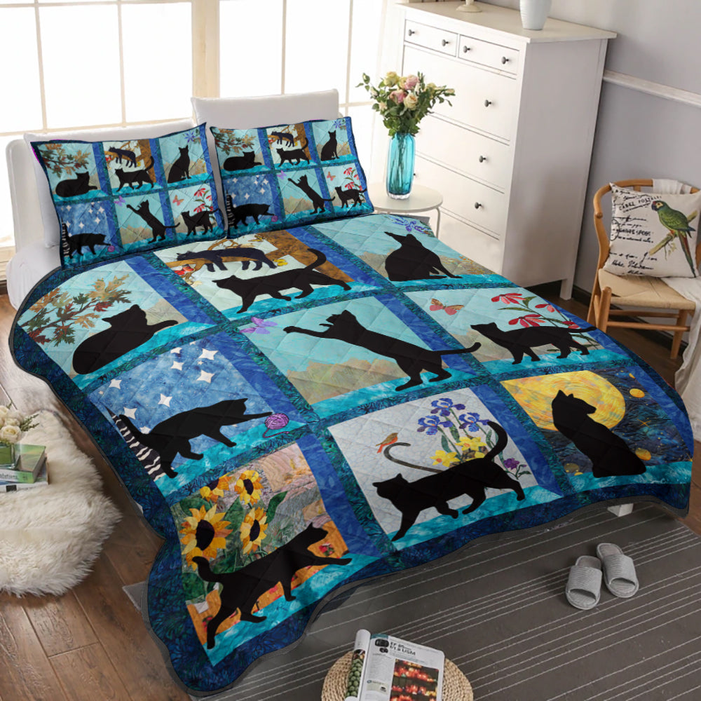 Black Cat TL06102301QB Quilt Bedding Set