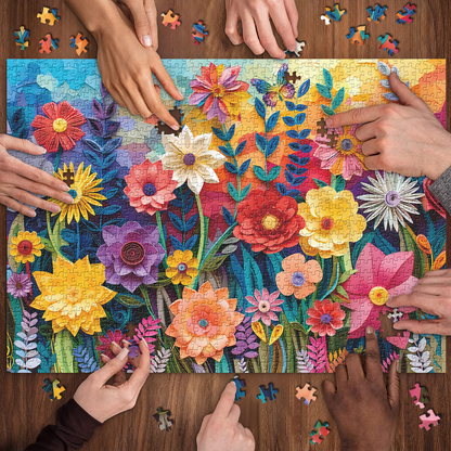 Colorful Flower Jigsaw Puzzle 1000 Pieces