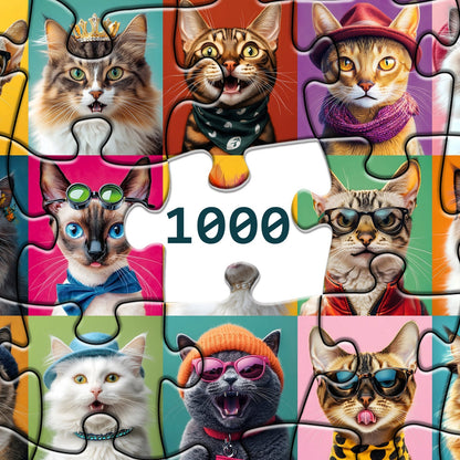 Fashion Cats Jigsaw Puzzle 1000 Pieces