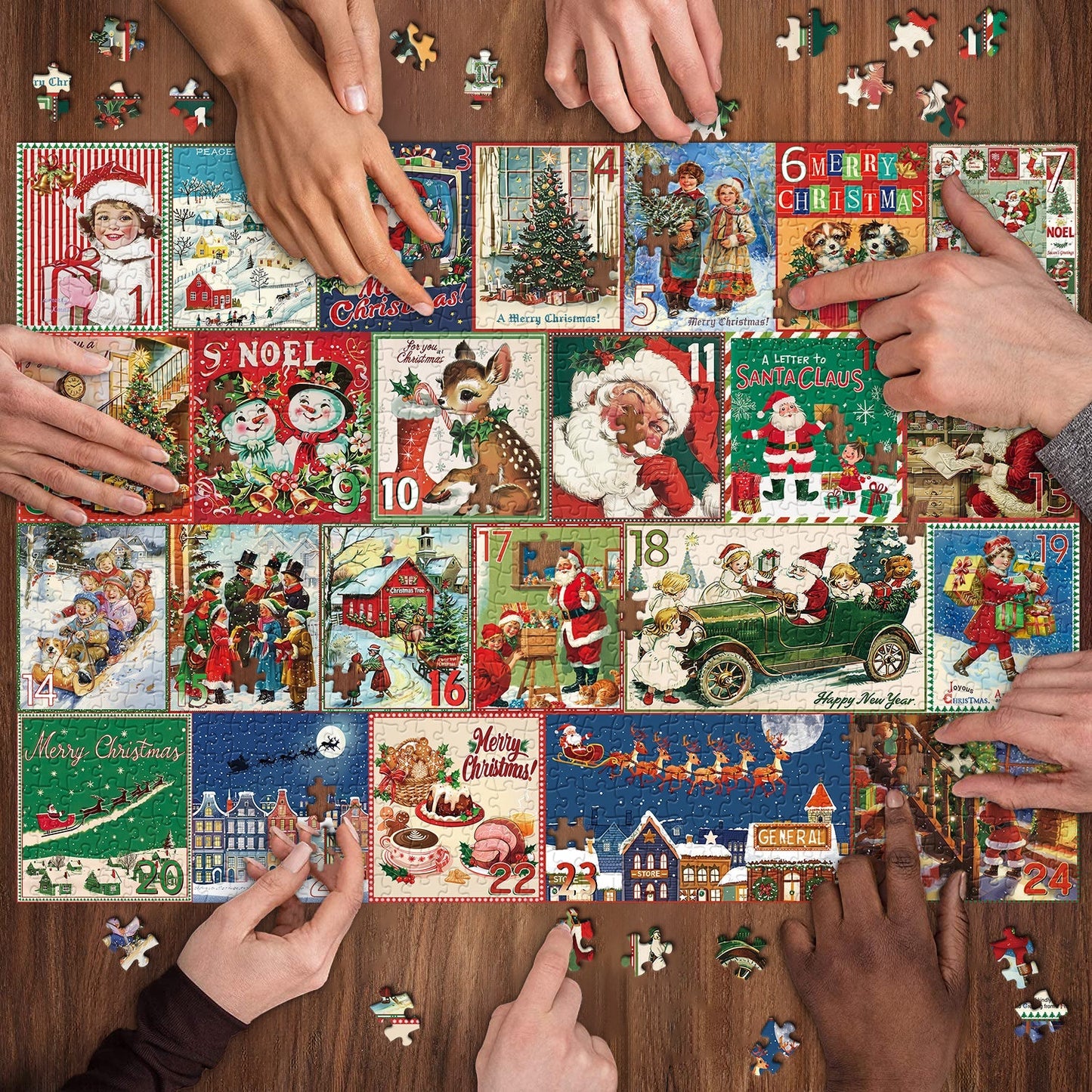 Christmas Calendar Jigsaw Puzzle 1000 Pieces