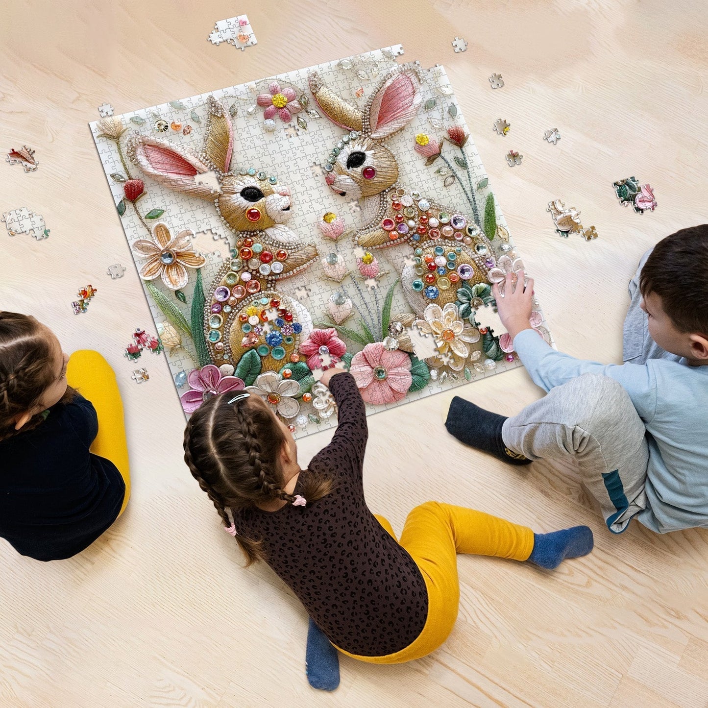 Diamond Bunny Jigsaw Puzzle 1000 Pieces