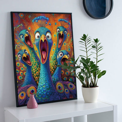 Peacock Scream Jigsaw Puzzle 1000 Pieces