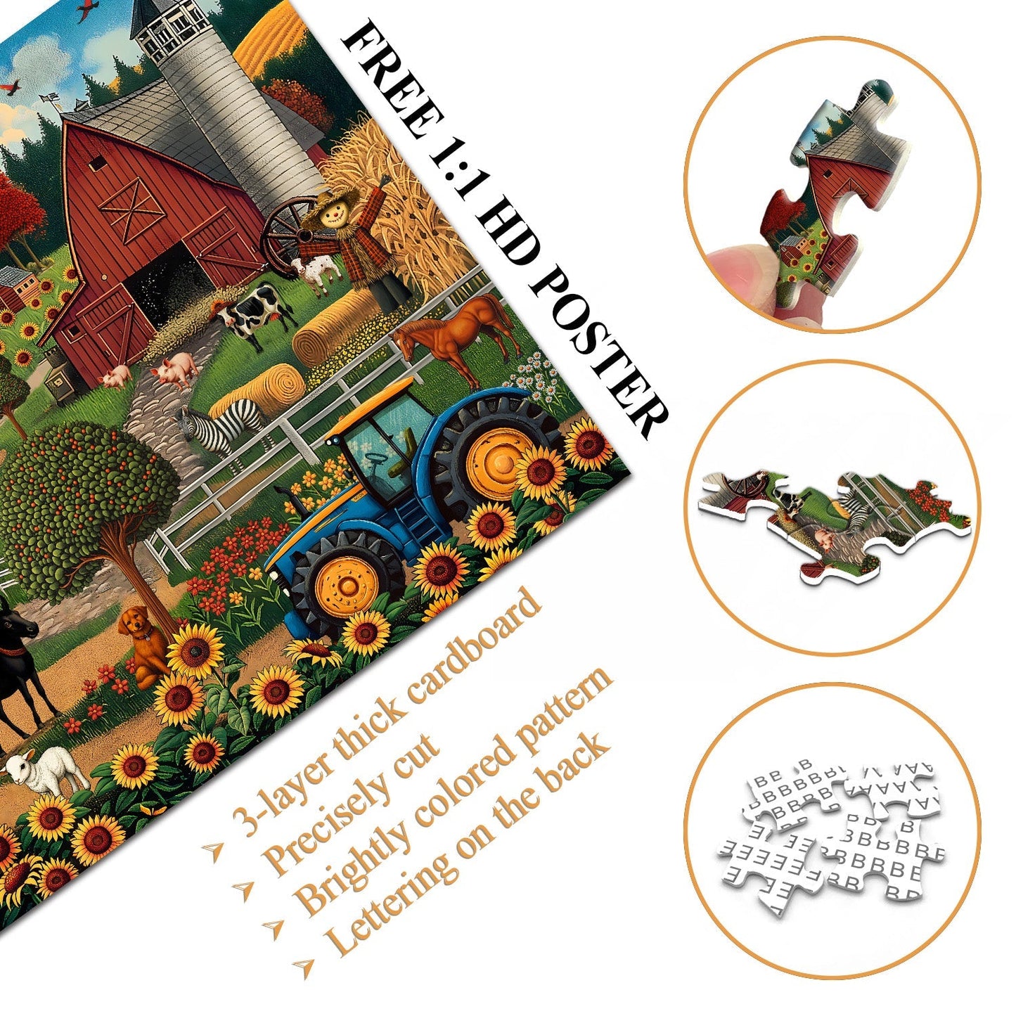 Sunlit Farm Jigsaw Puzzle 1000 Pieces